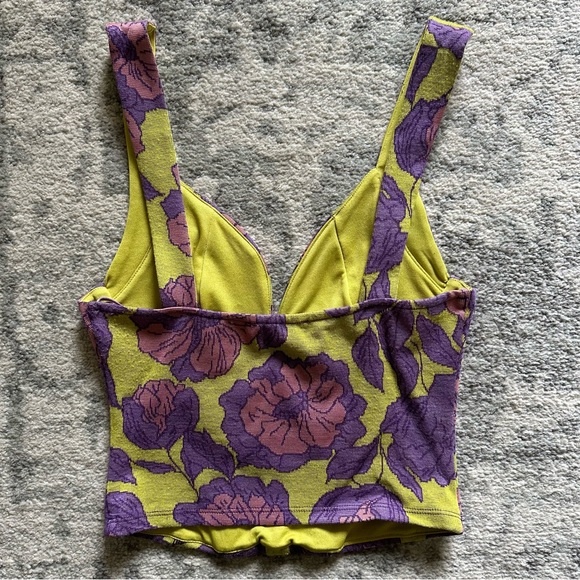 NWT Zara Jacquard Floral Corset Top - Picture 4 of 7